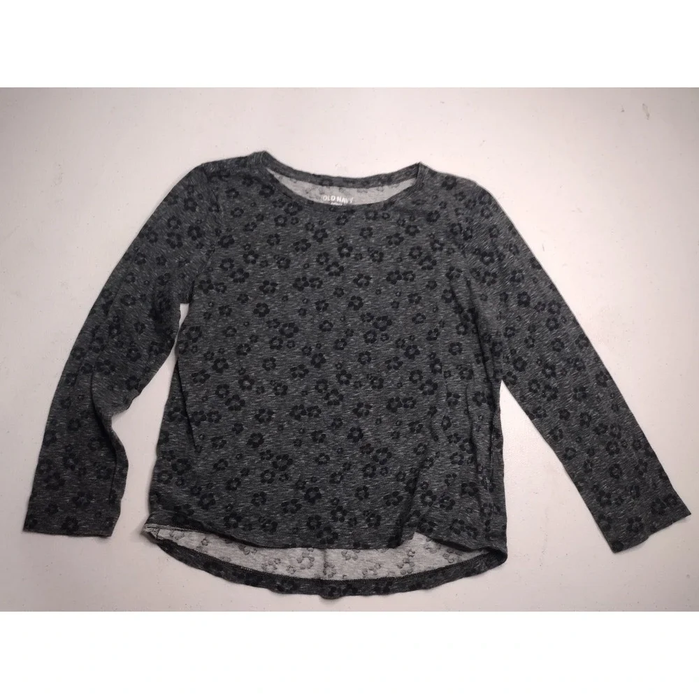 Old‎ Navy Kids Girls Long Sleeve Tops Bundle Size S Floral Leopard White Ribbed
